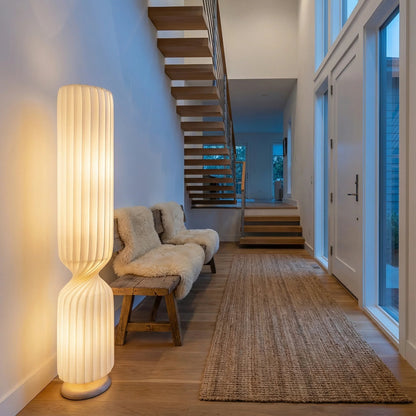 Nordic Minimalist Wabi Sabi Silk Floor Lamp Living Room Home Decor LED Standing Light