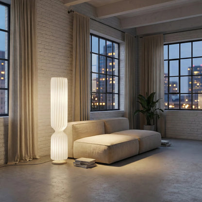 Nordic Minimalist Wabi Sabi Silk Floor Lamp Living Room Home Decor LED Standing Light