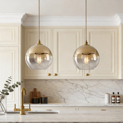 Glass Round Pendant Light Modern Single-Ball Ceiling Light - product image 1