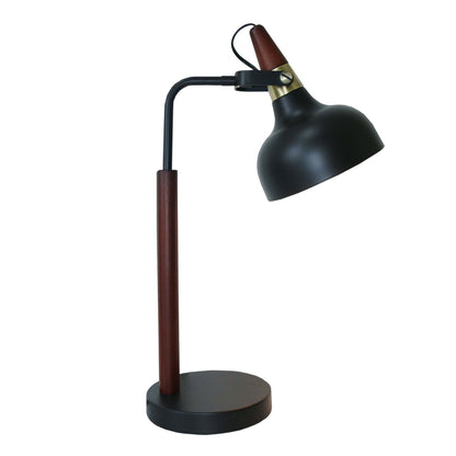 GlowLite Black Table Lamp with Cone Shade 110V, Modern Stylish Design