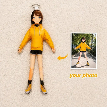 Personalized Mini Me Doll with Poseable Body, Custom Photo Doll Gift