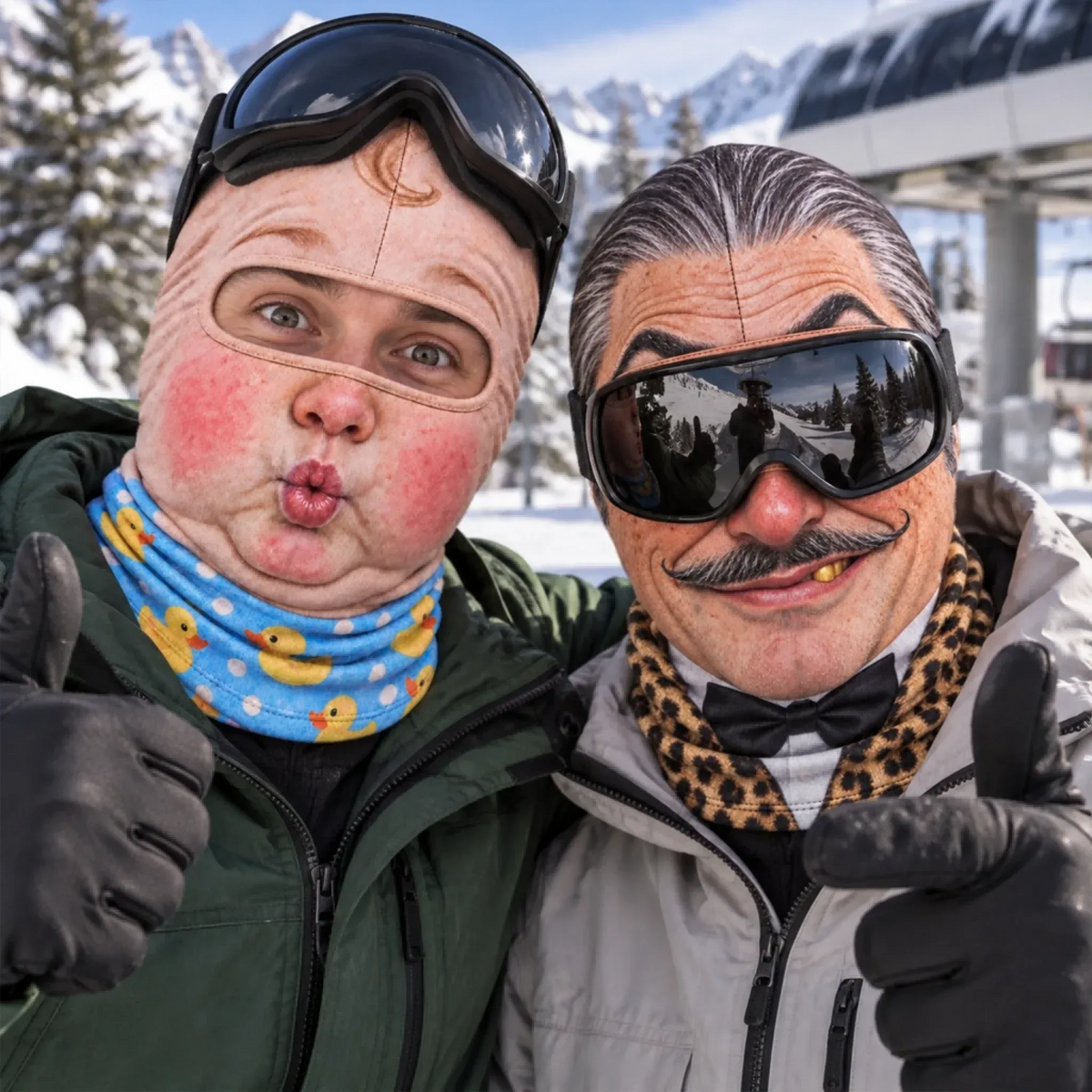Funny Ski Mask Novelty Balaclava for Men and Women Ski Trips and Party Gifts