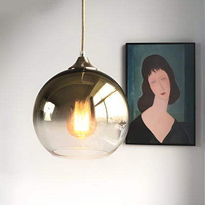 Glass Round Pendant Light Modern Single-Ball Ceiling Light - product image 12
