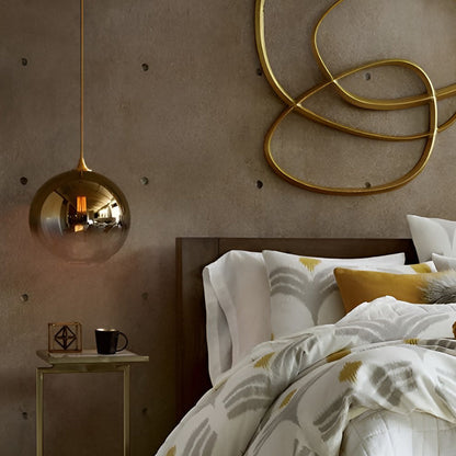 Glass Round Pendant Light Modern Single-Ball Ceiling Light - product image 10