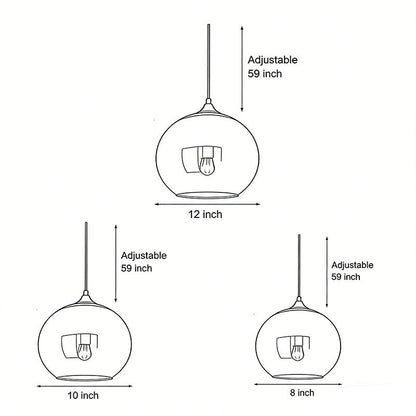 Glass Round Pendant Light Modern Single-Ball Ceiling Light - product image 17
