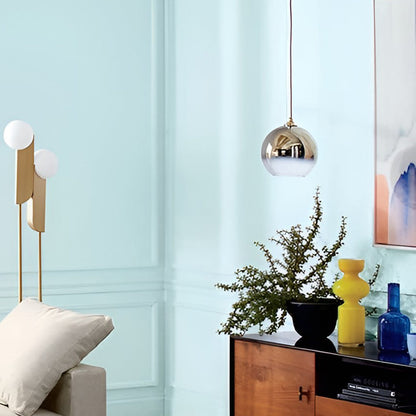 Glass Round Pendant Light Modern Single-Ball Ceiling Light - product image 8