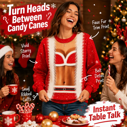 Funny Sexy Body Ugly Christmas Sweatshirt – Novelty Christmas Party Pullover, Hilarious Holiday Gift for Men & Women