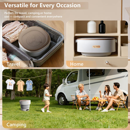 Compact Portable Washing Machine 16L – Foldable Washer for Small Apartments & Travel