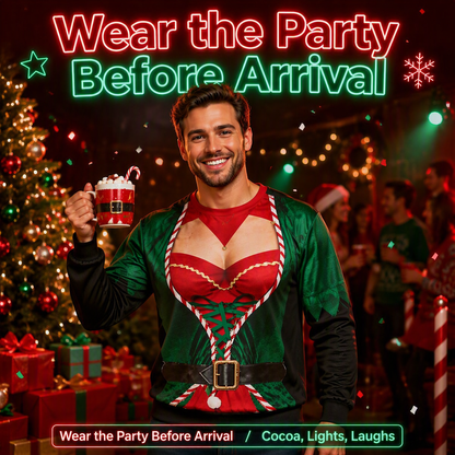 Funny Sexy Body Ugly Christmas Sweatshirt – Novelty Christmas Party Pullover, Hilarious Holiday Gift for Men & Women