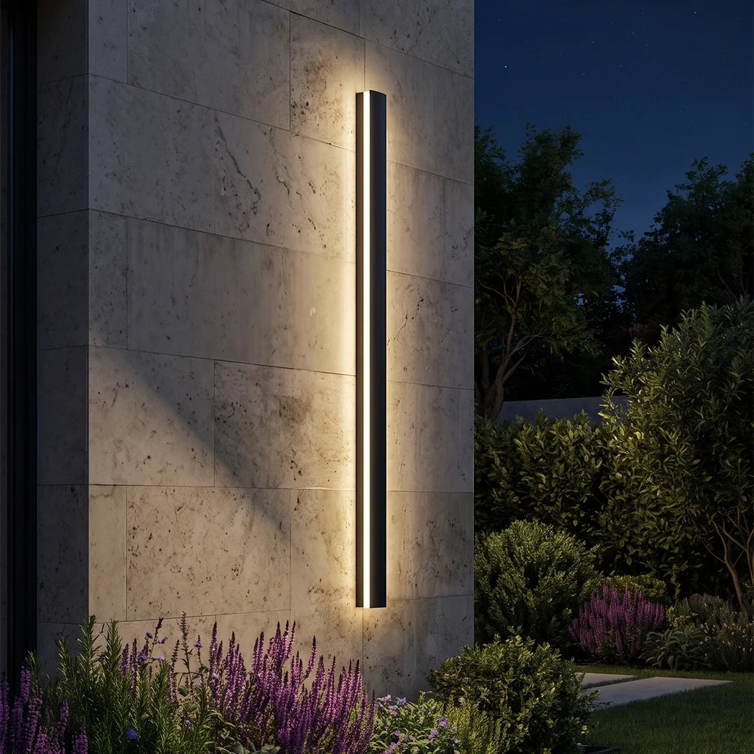 Linear Outdoor Wall Sconce Minimalist LED Black Lamp - product image 5