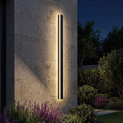 Linear Outdoor Wall Sconce Minimalist LED Black Lamp - product image 5