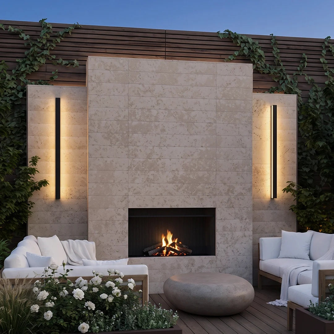 Linear Outdoor Wall Sconce Minimalist LED Black Lamp - product image 2