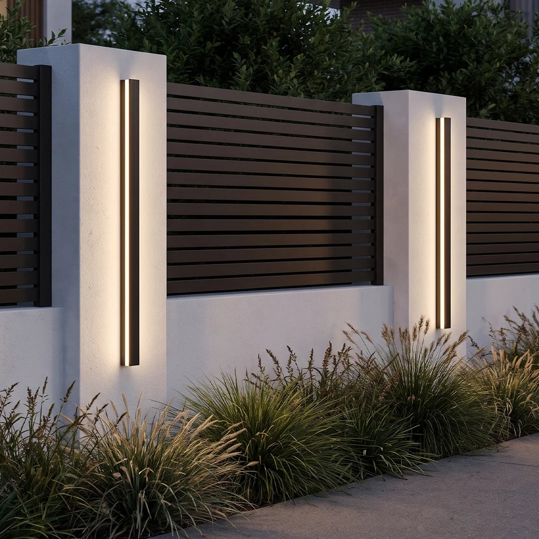 Linear Outdoor Wall Sconce Minimalist LED Black Lamp - product image 4
