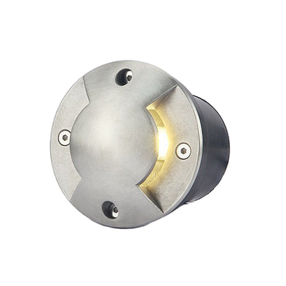 Metal deck lights with detailed view of their design and light diffusion.
