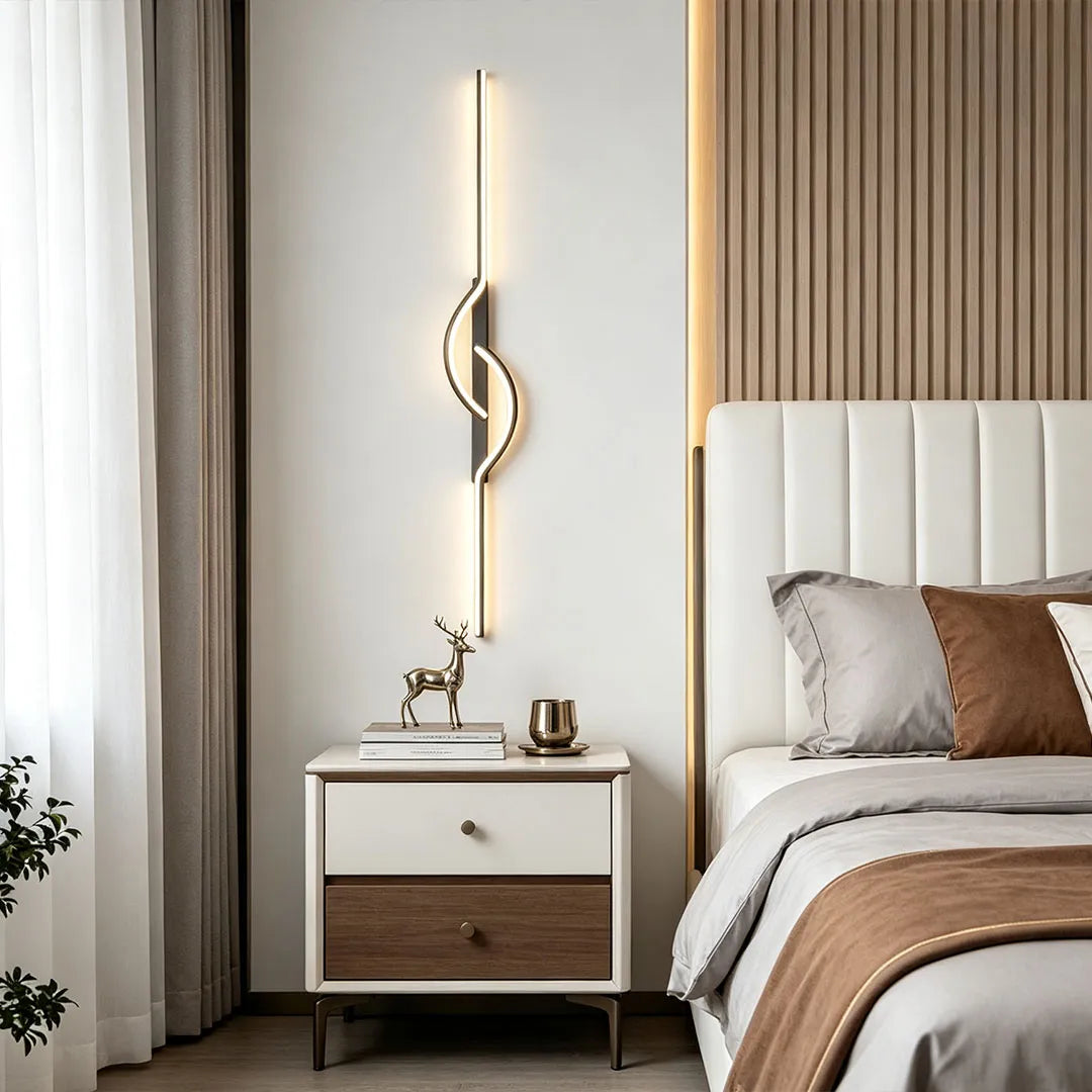 Modern Linear Wall Sconce Creative Black Aluminum Lamp - product image 6