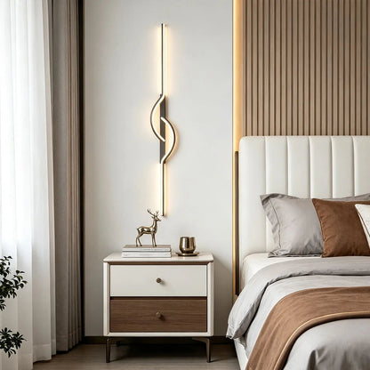 Modern Linear Wall Sconce Creative Black Aluminum Lamp - product image 6