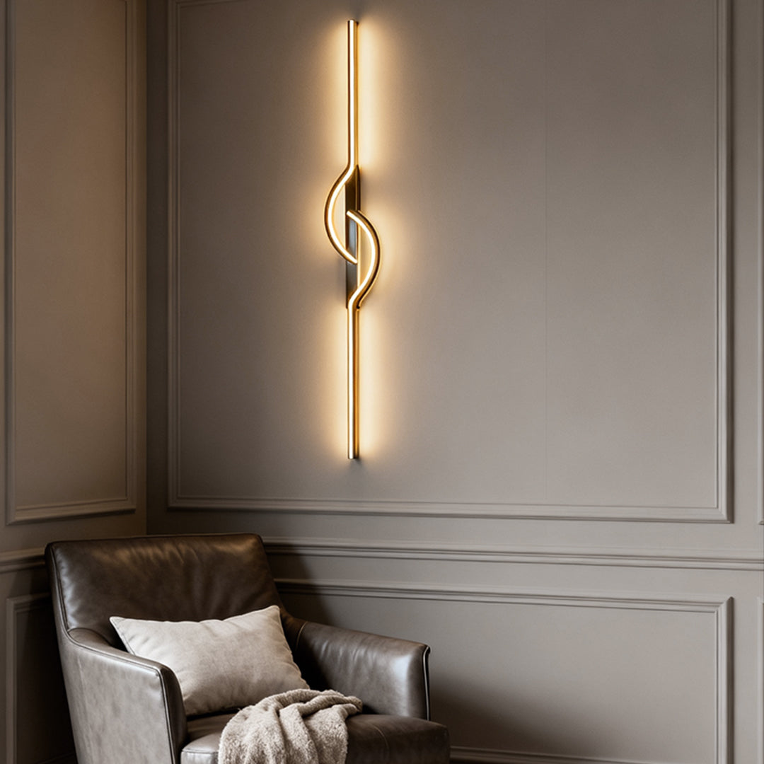 Modern Linear Wall Sconce Creative Black Aluminum Lamp - product image 7