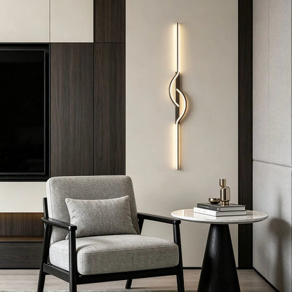 Modern Linear Wall Sconce Creative Black Aluminum Lamp - product image 5