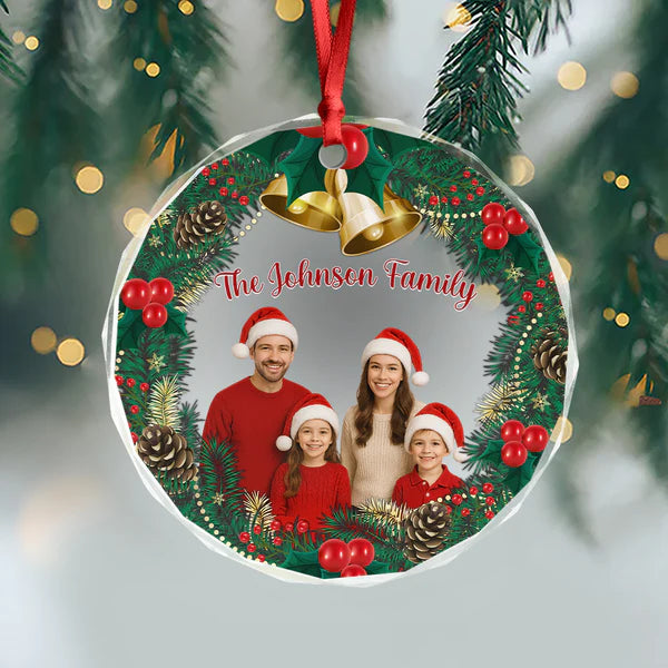 Personalized Family Photo Christmas Ornament Custom Family Keepsake Gift
