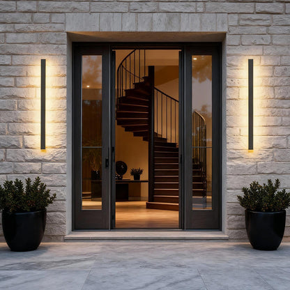 Outdoor Strip Wall Light Black Linear LED Integrated Light - product image 5