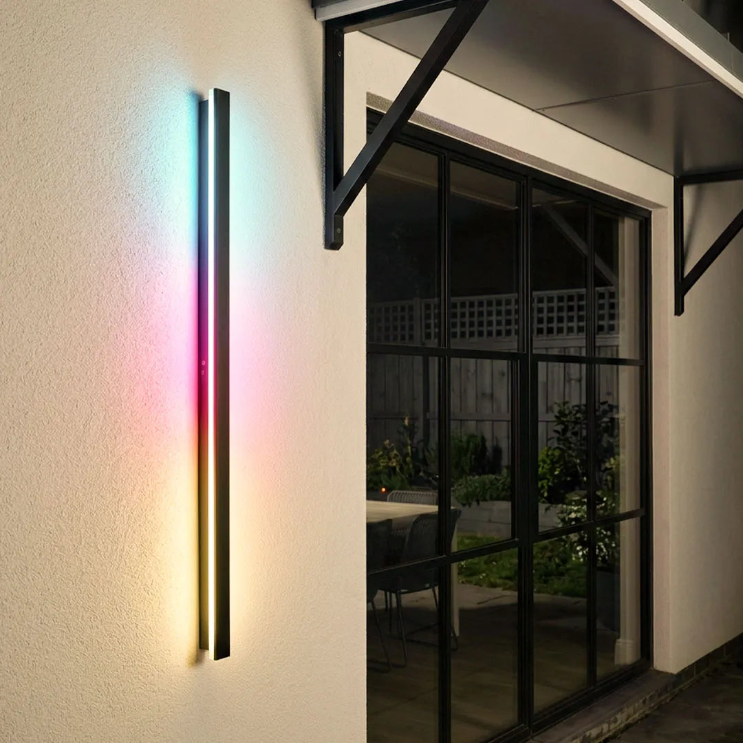 Outdoor Strip Wall Light Black Linear LED Integrated Light - product image 1