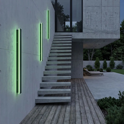 Outdoor Strip Wall Light Black Linear LED Integrated Light - product image 2