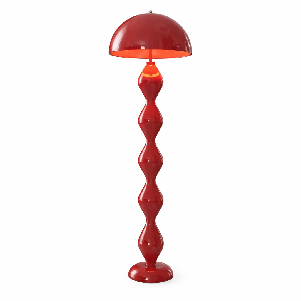 Cream Style Mushroom Floor Lamp Sculptural 3-Color LED Floor Light