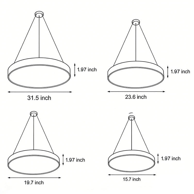 Round Pendant Lights Minimalist Metal Ceiling Light - product image 17