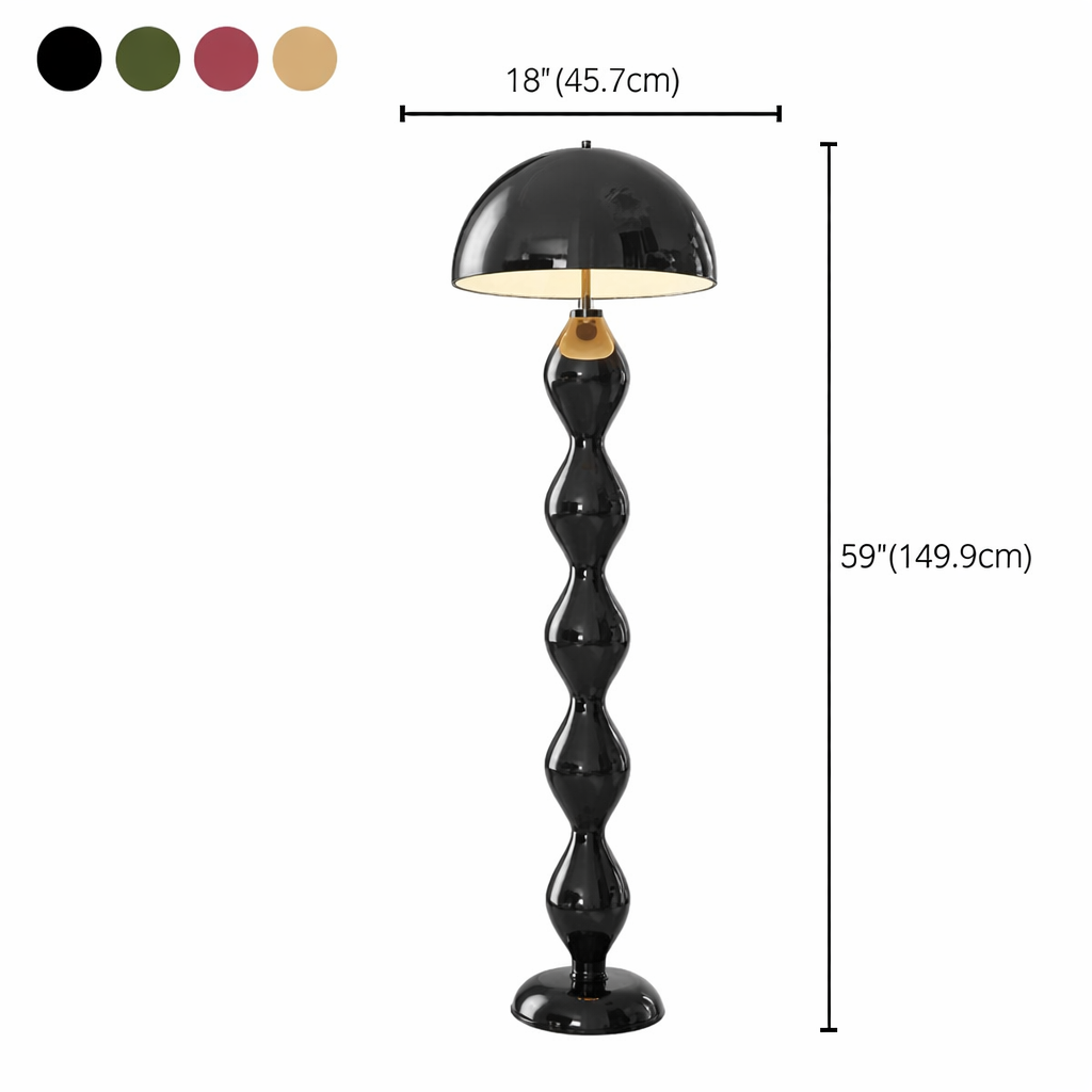 Cream Style Mushroom Floor Lamp Sculptural 3-Color LED Floor Light