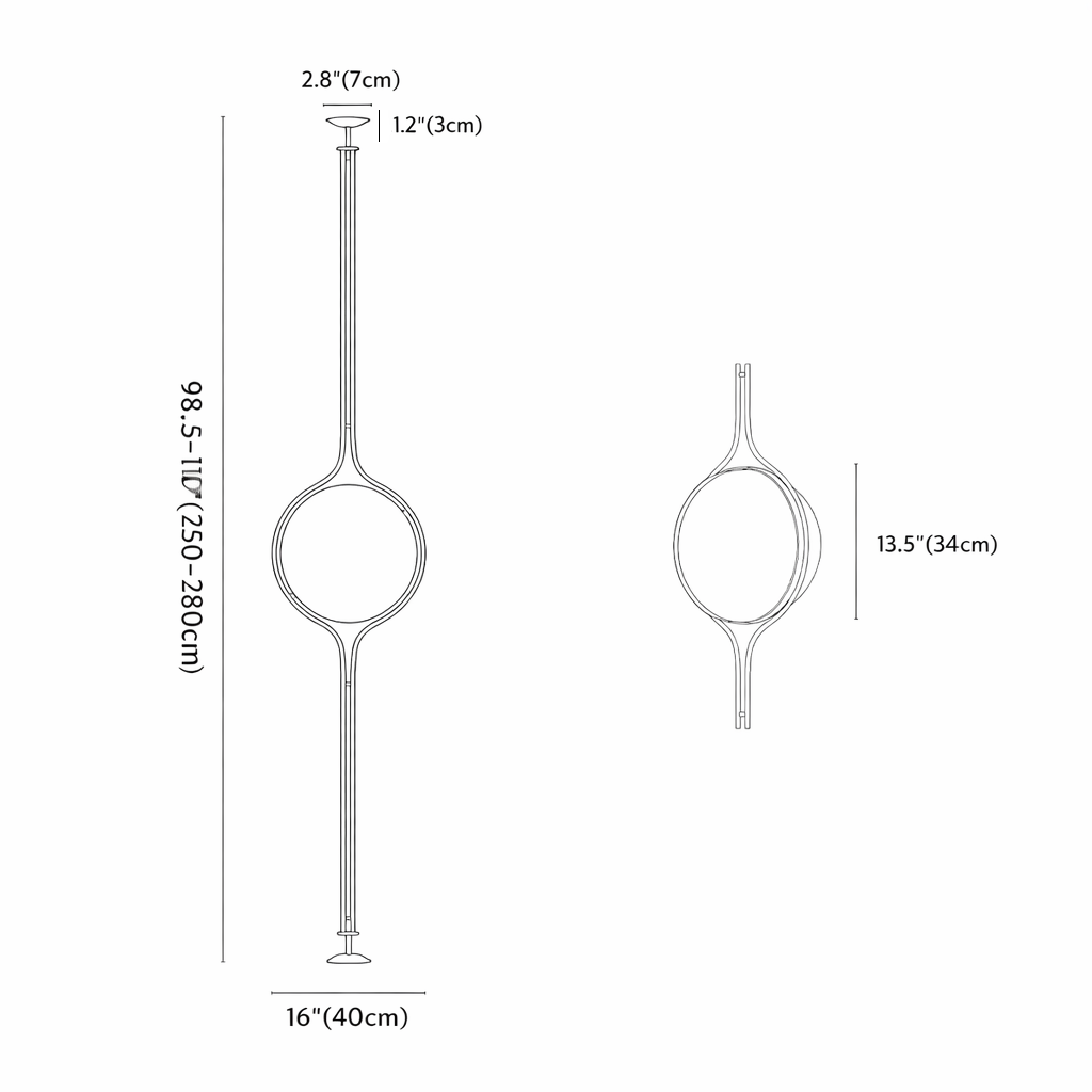 Cream Orb Floor to Ceiling Lamp Soft Ambient Light