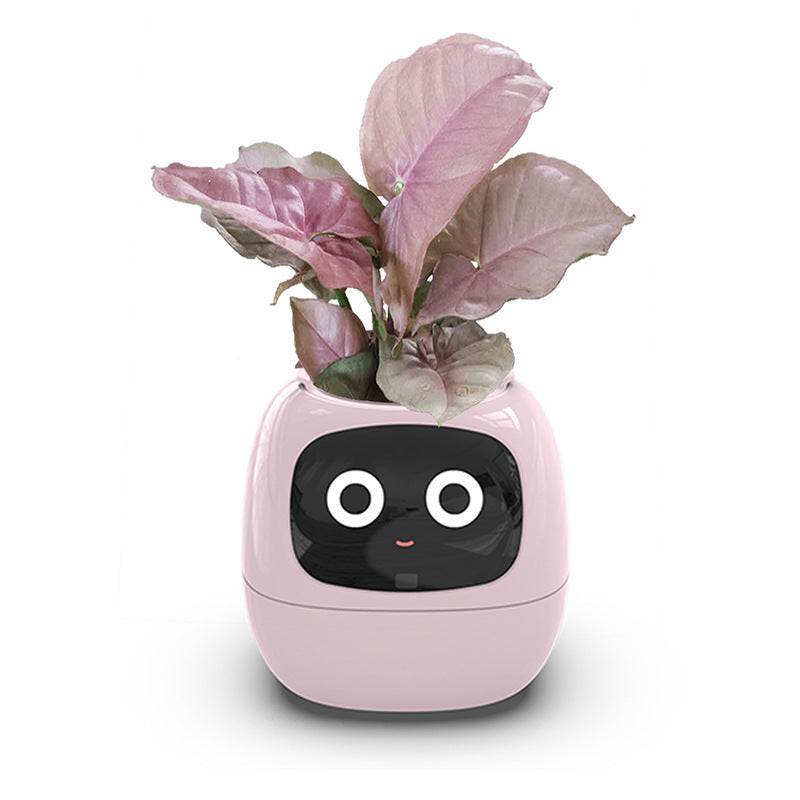 Smart Pet Planter Robot Guidance on Plant Care with Emojis, Adorable Plant Companion with Rich Gesture Interaction