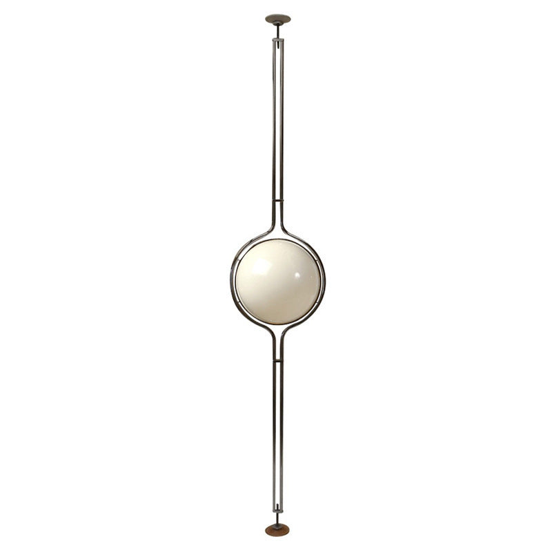 Cream Orb Floor to Ceiling Lamp Soft Ambient Light