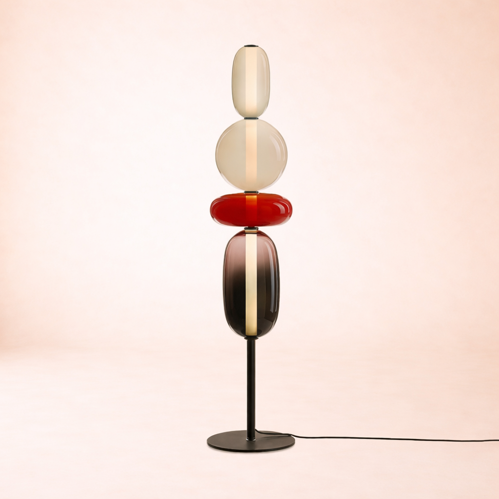Modern Candy Stacked Glass Floor Lamp