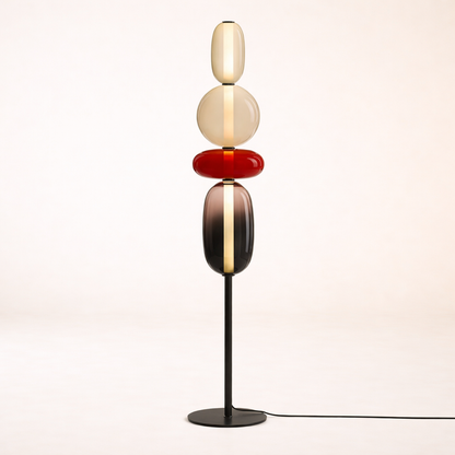 Modern Candy Stacked Glass Floor Lamp