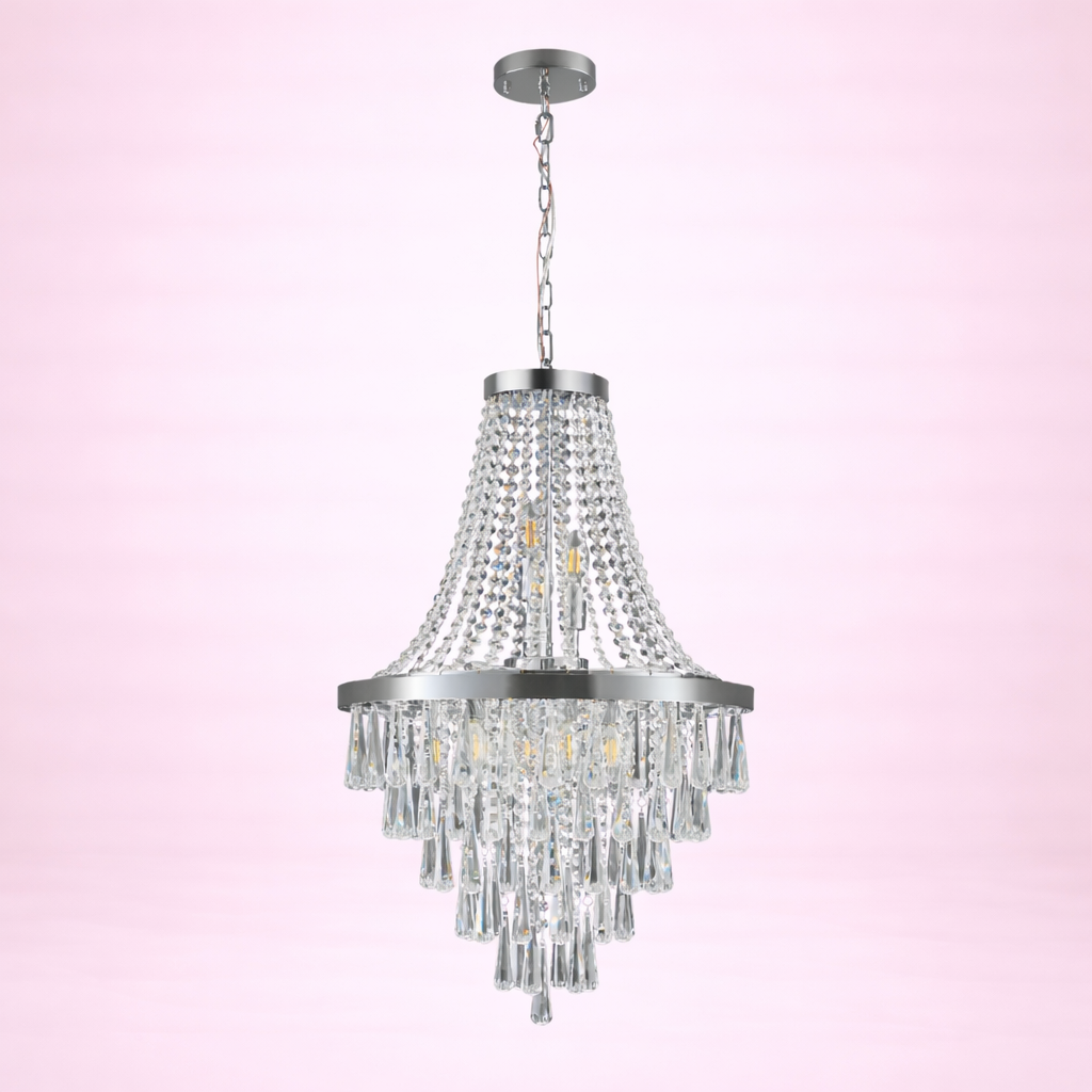 Luxury Chrome Crystal Chandelier