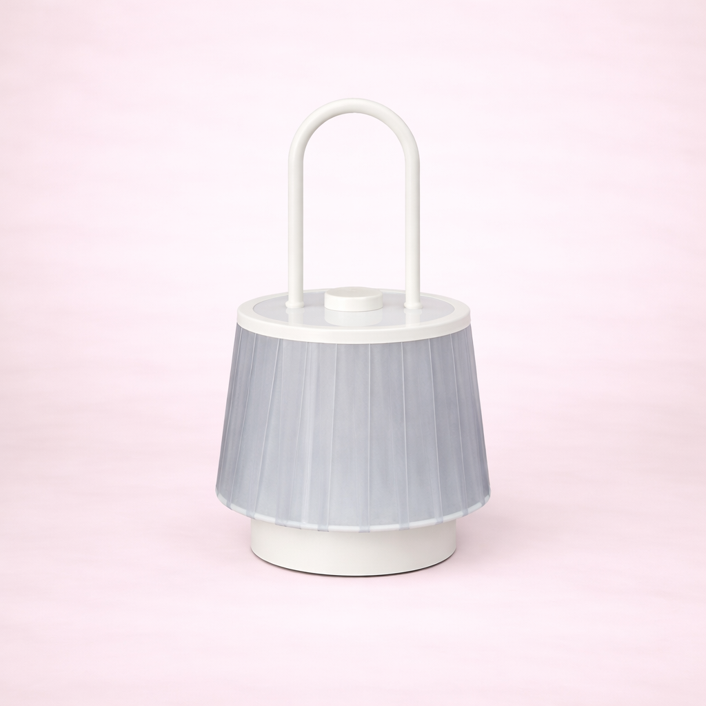 Minimalist Fabric Accent Table Lamp with USB Charging