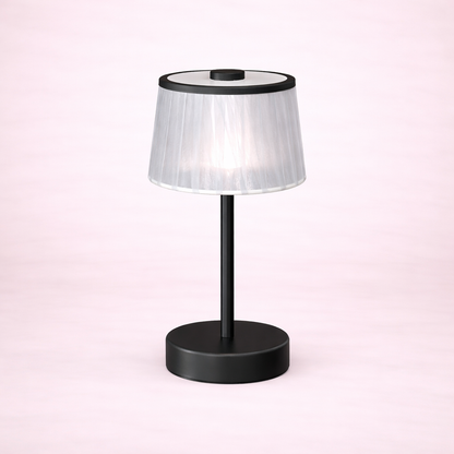 Minimalist Fabric Accent Table Lamp with USB Charging
