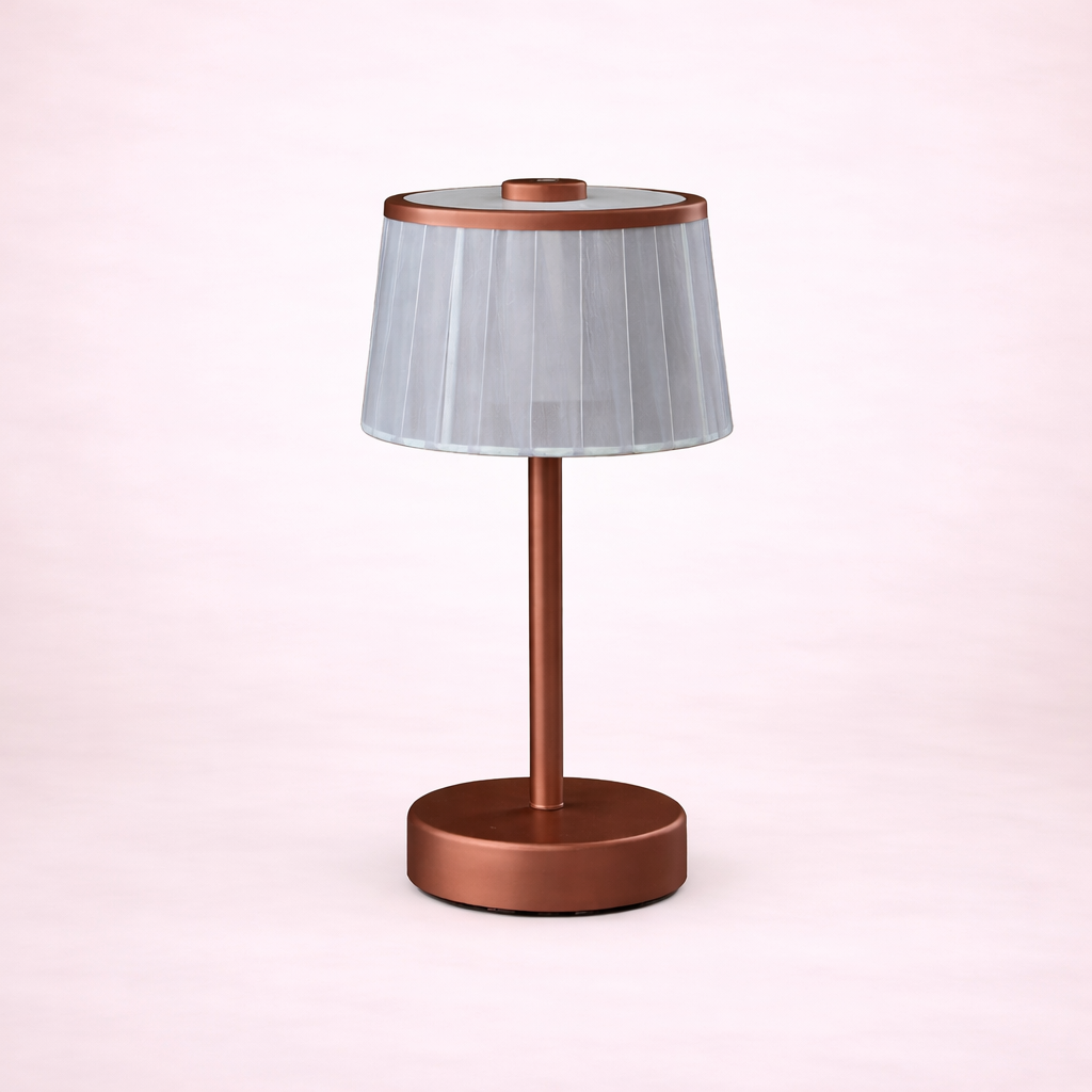 Minimalist Fabric Accent Table Lamp with USB Charging