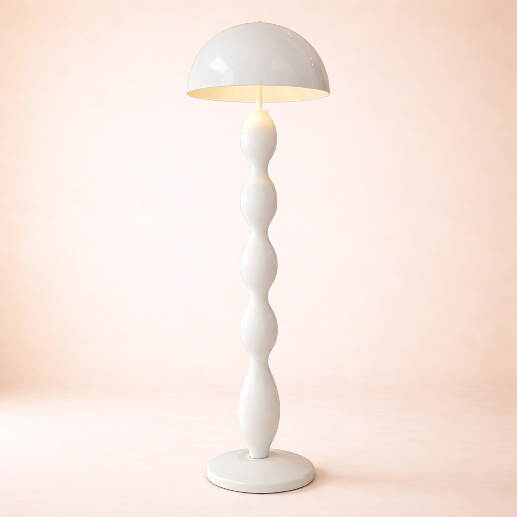 Cream Style Mushroom Floor Lamp Sculptural 3-Color LED Floor Light