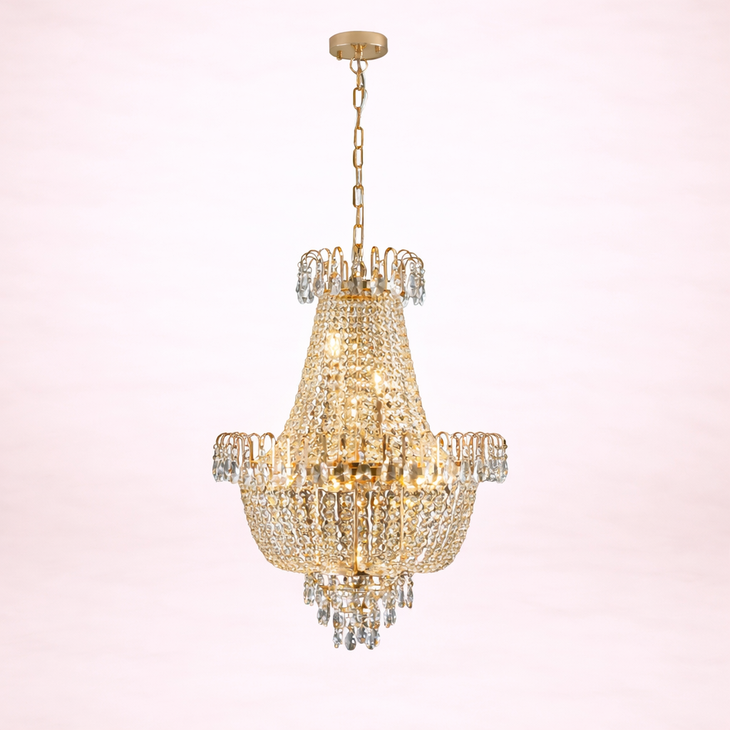 Luxury Gold Crystal Chandelier Ceiling Light
