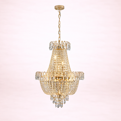 Luxury Gold Crystal Chandelier Ceiling Light