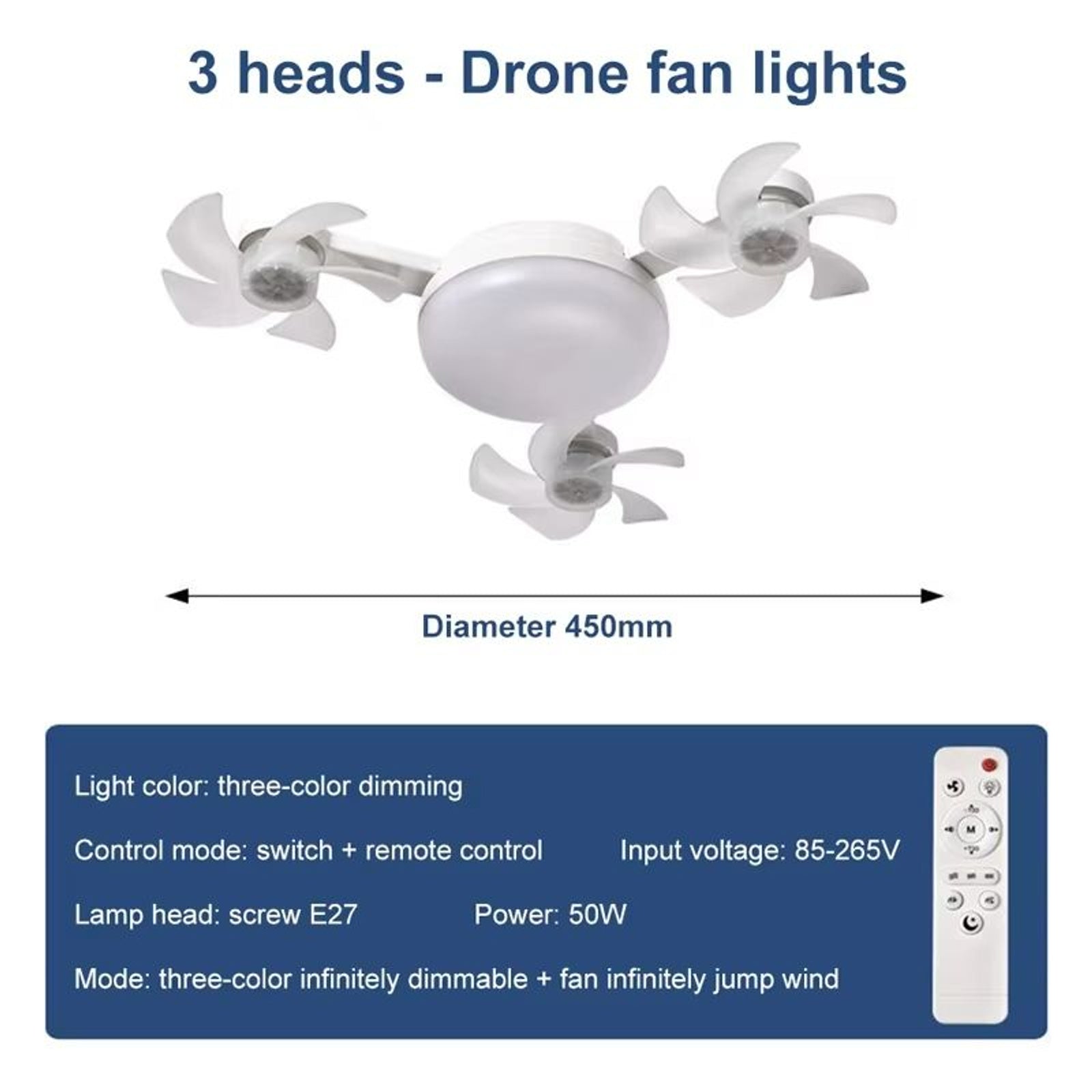 Smart Drone Fan Light Ceiling Lamp