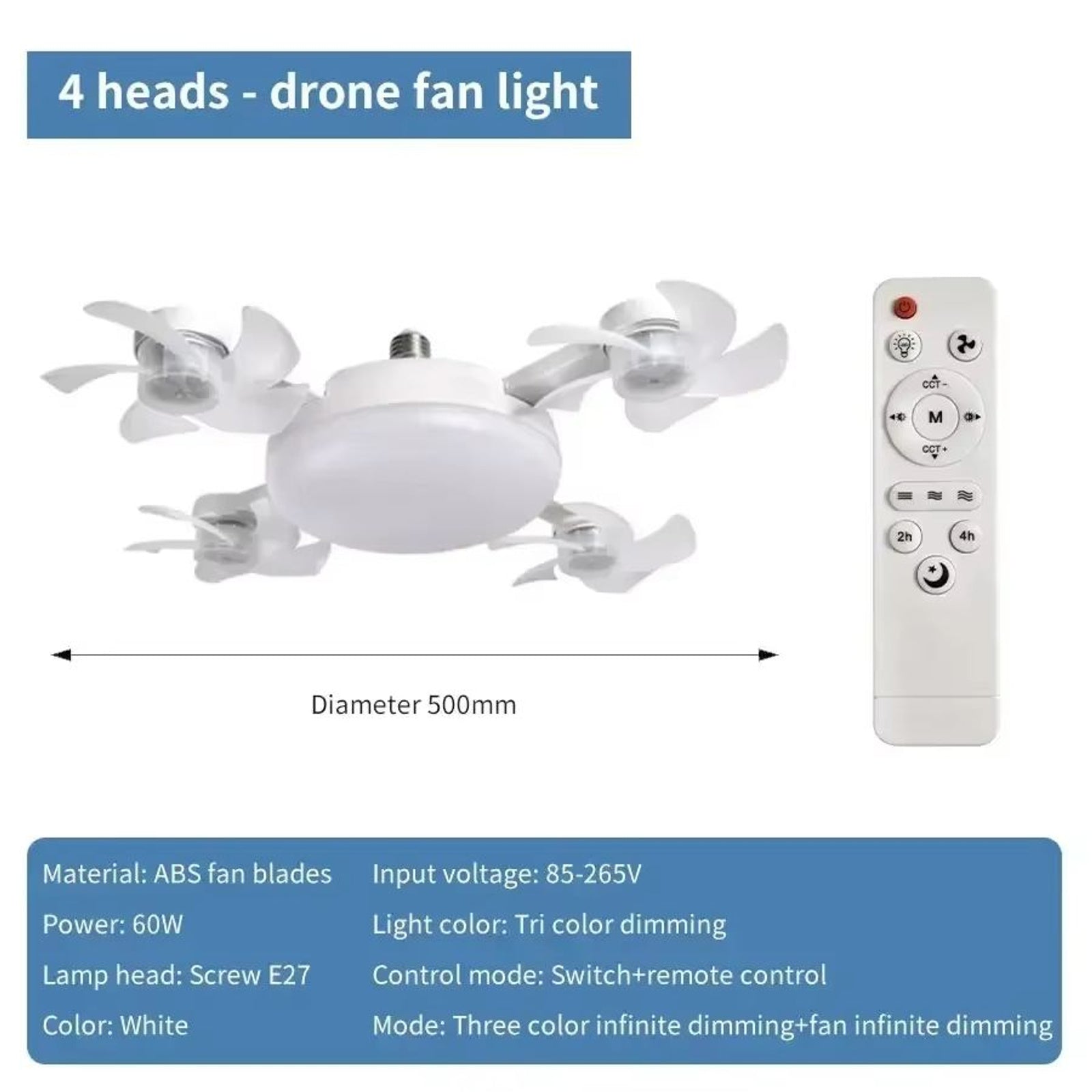 Smart Drone Fan Light Ceiling Lamp