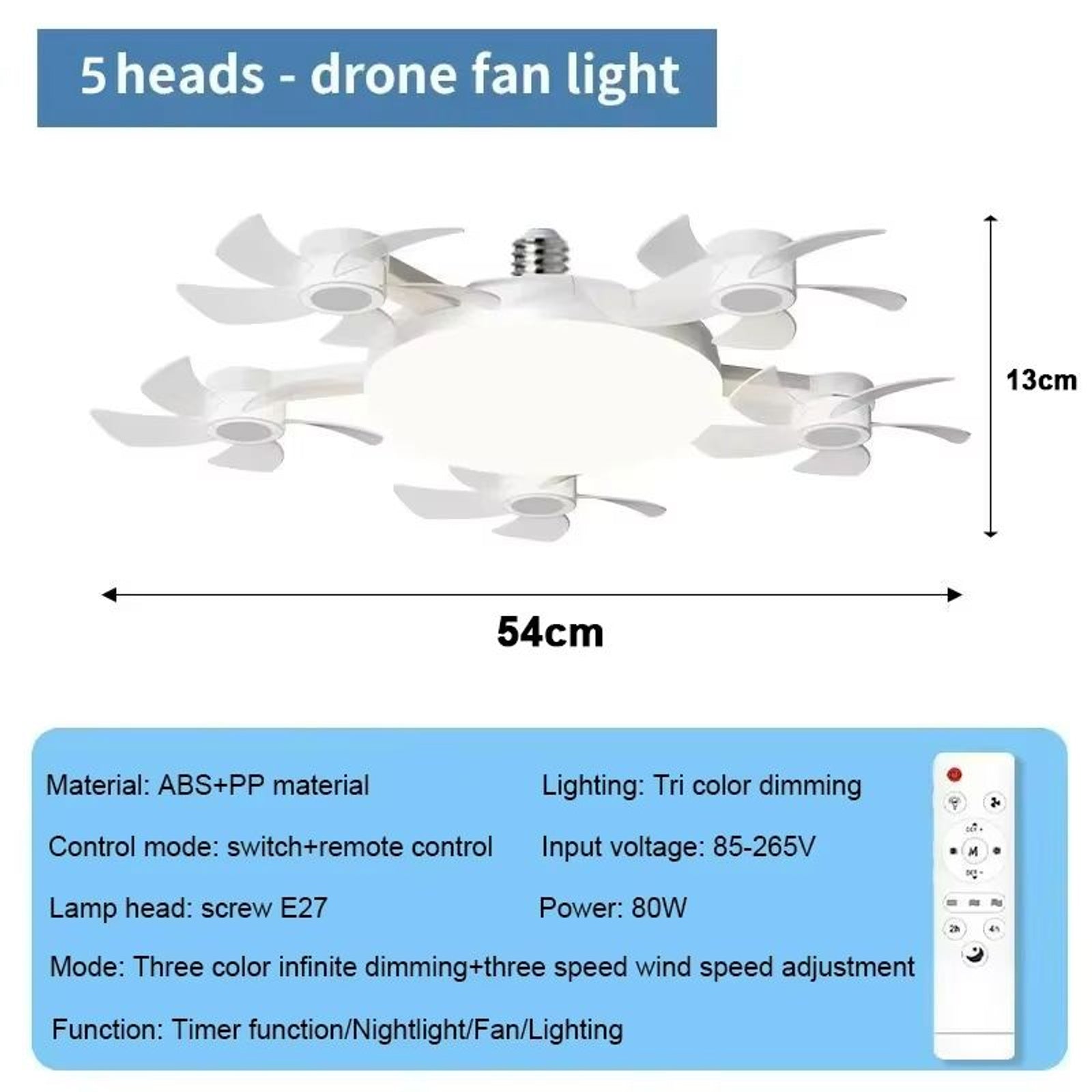 Smart Drone Fan Light Ceiling Lamp