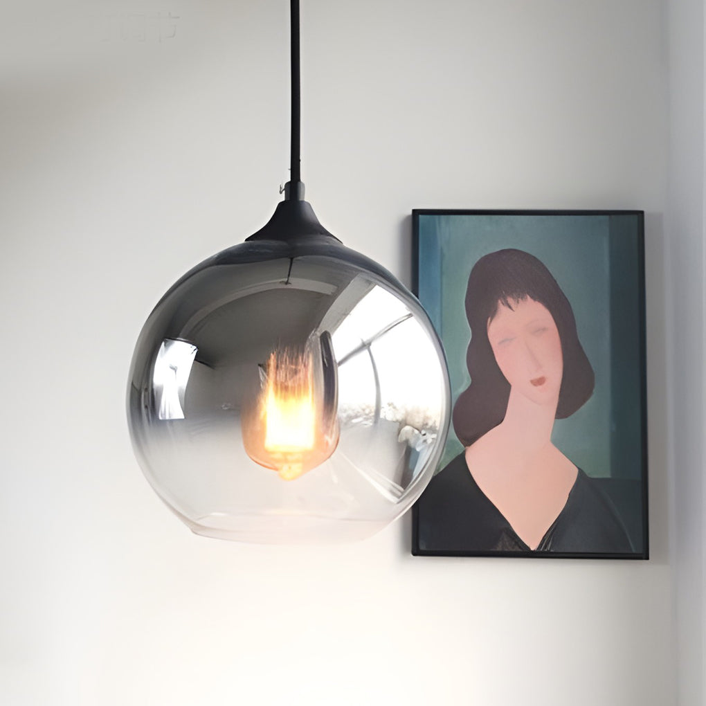 Glass Round Pendant Light Modern Single-Ball Ceiling Light - product image 9