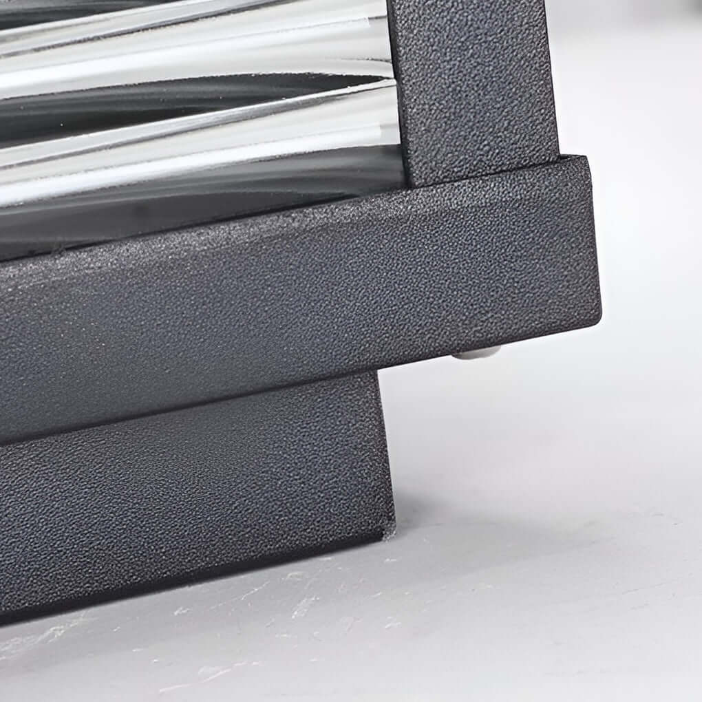 Square Pillar Light Ribbed Glass Outdoor Metal Light - product image 15