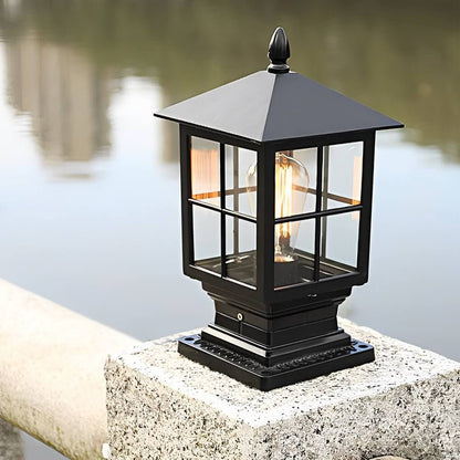 Stone Light Pillar Traditional Black Waterproof LED Light - product image 10