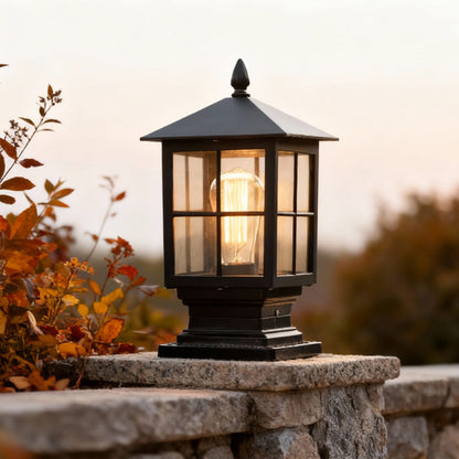 Stone Light Pillar Traditional Black Waterproof LED Light - product image 6