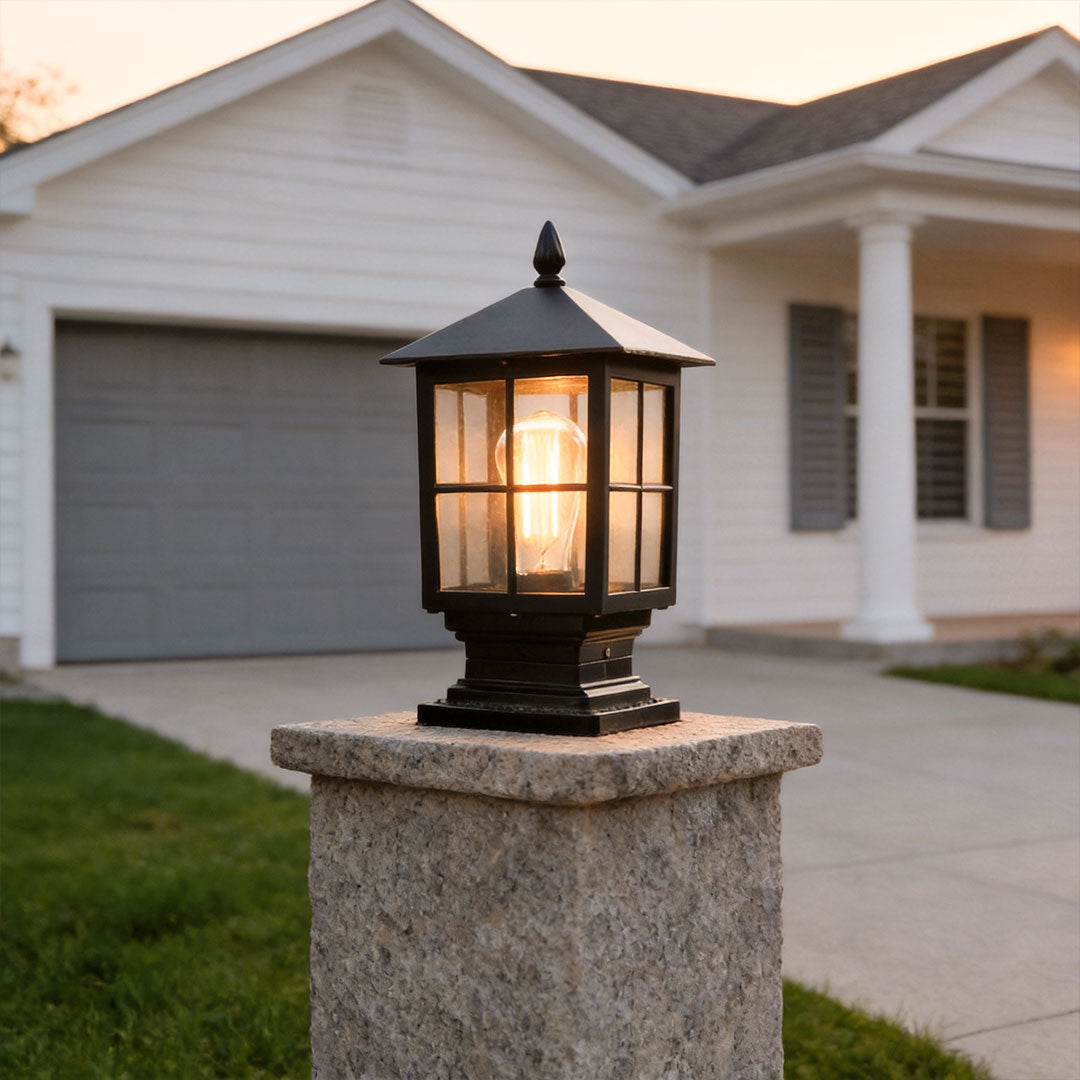 Stone Light Pillar Traditional Black Waterproof LED Light - product image 4