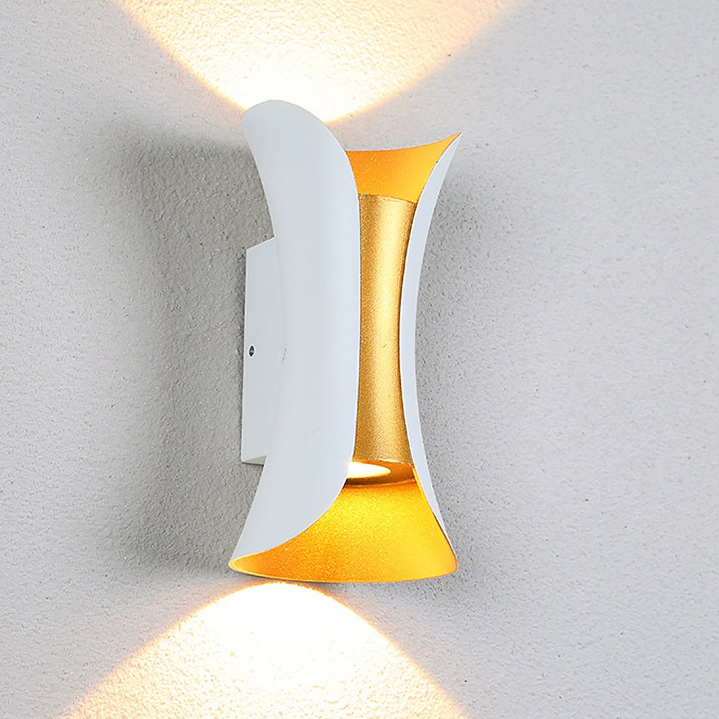 Up down lighting wall lights dual head arc wall lamp brings soft ambient light to indoor and outdoor environments.